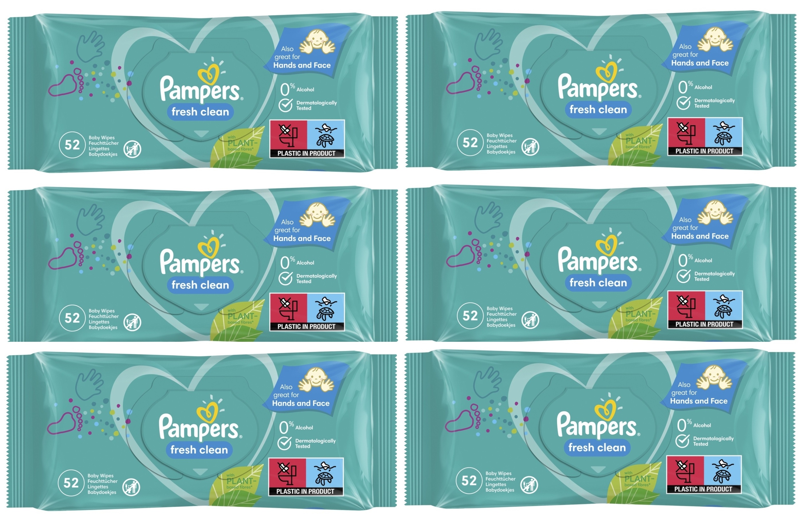 6pak chusteczek pampers