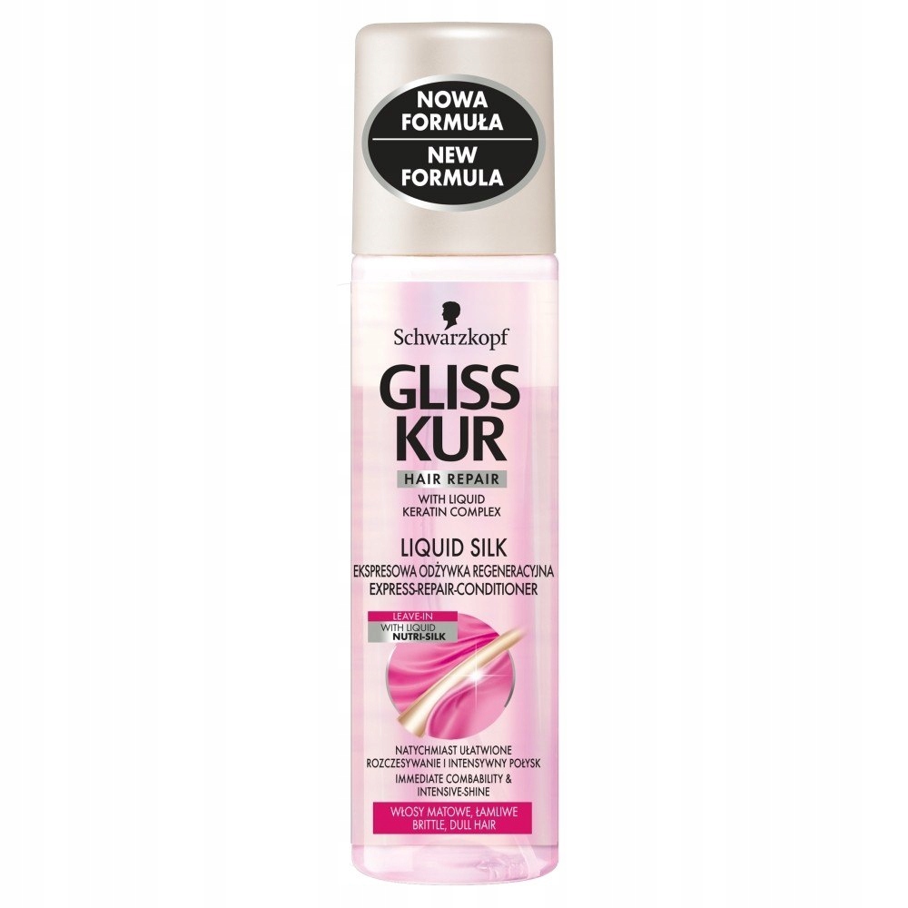 schwarzkopf gliss kur liquid silk odżywka ekspresowa do włosów spray