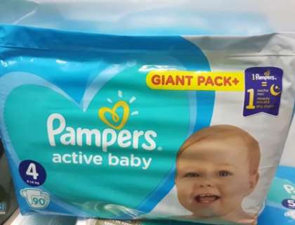 pampers active baby dry 4 90 szt