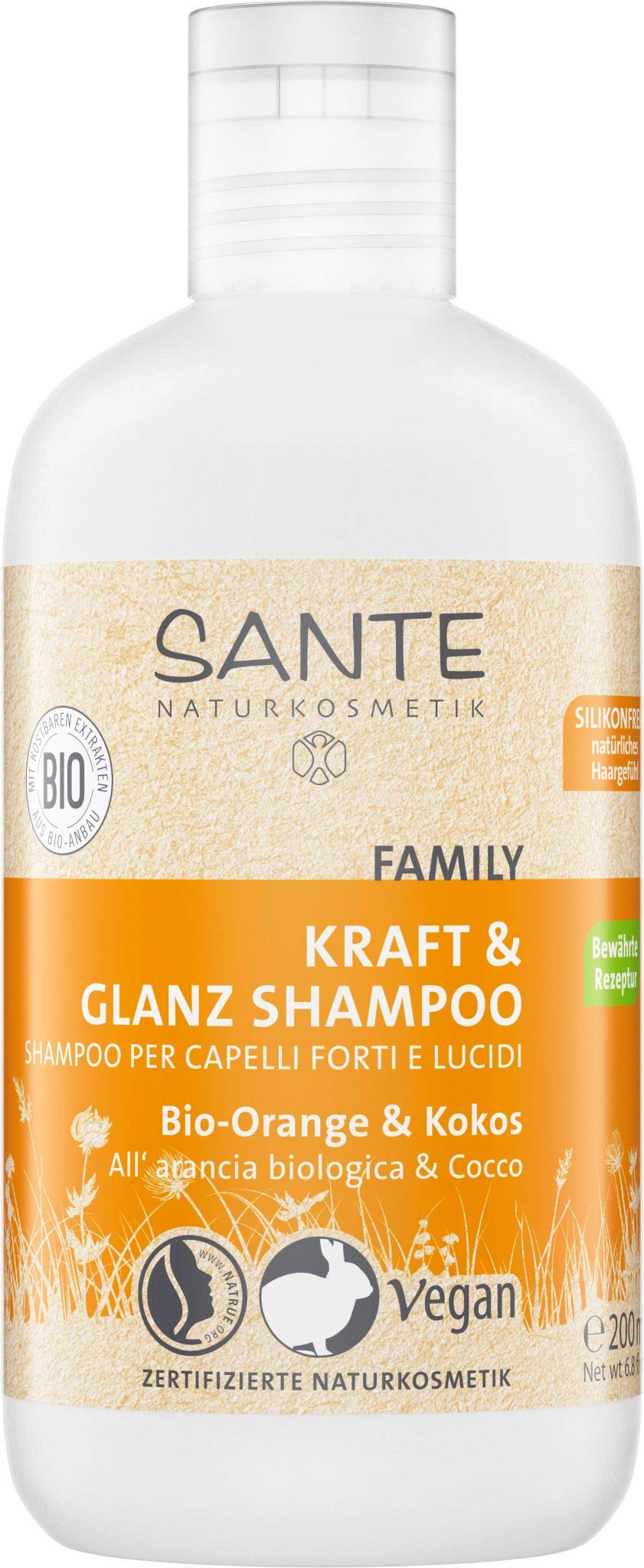 sante family pomarańcza i kokos szampon do włosów zniszczonych 950ml