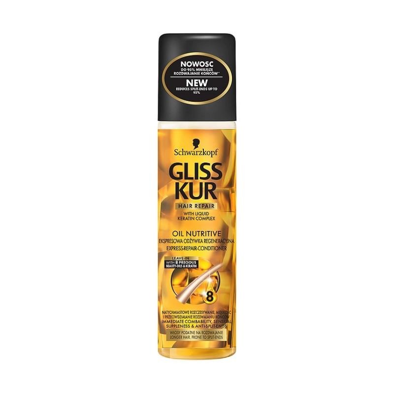 odżywka do włosów w sprayu gliss kur oil nutritive