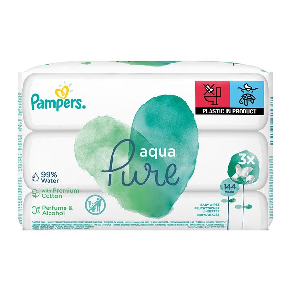 chusteczki dla niemowląt pampers aqua pure