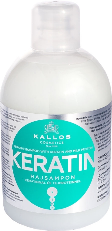 kallos keratin szampon skład