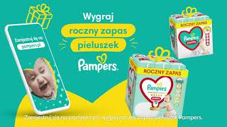 roczny zapas pieluch pampers