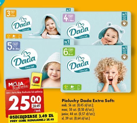 pieluchy dada extra soft biedronka