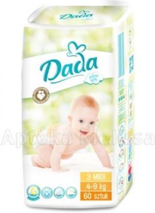 dada extra soft 3 midi pieluchy 4-9kg 60szt