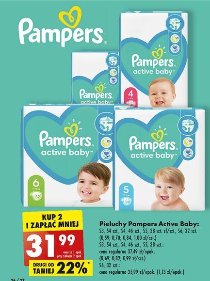 pampers active baby 6 biedronka