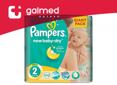 pampers new baby-dry pieluchy 3 mini 100szt