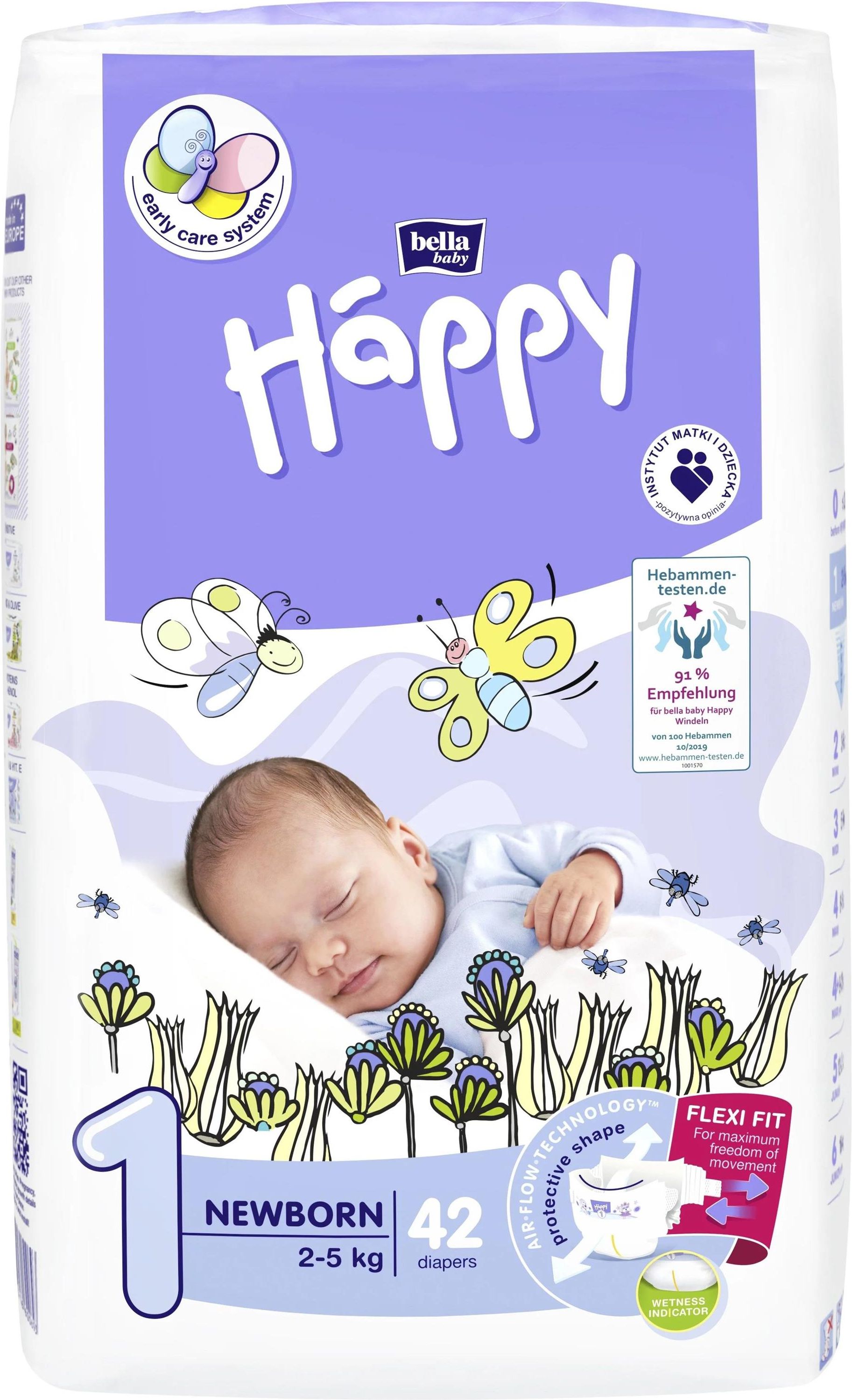 bella happy pieluszki pieluchy newborn 1 2-5kg 42szt