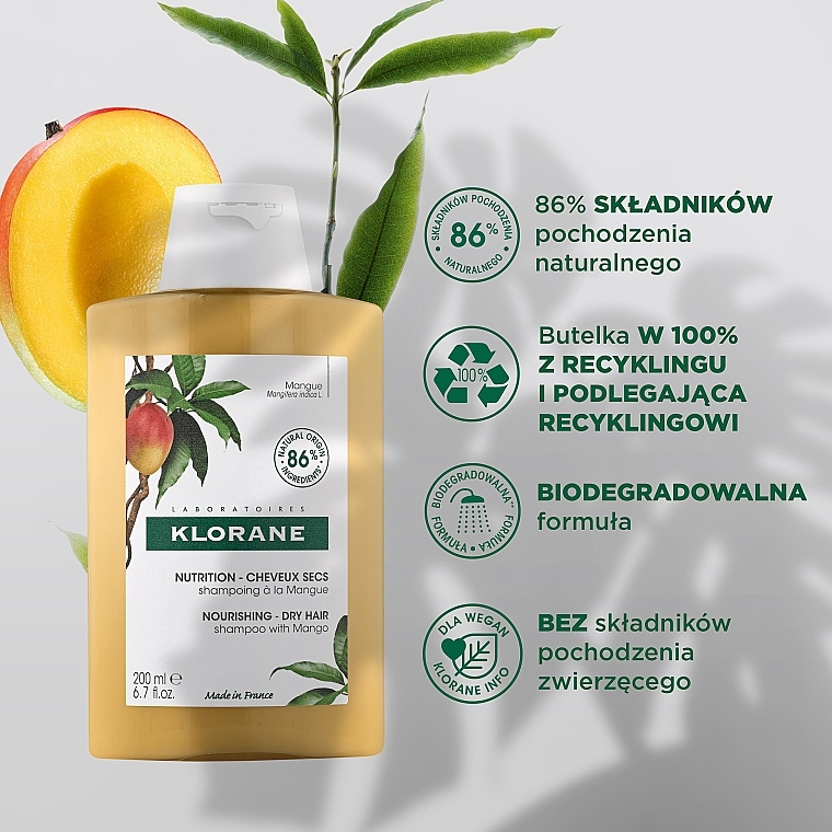 klorane szampon na bazie wyciągu z mango