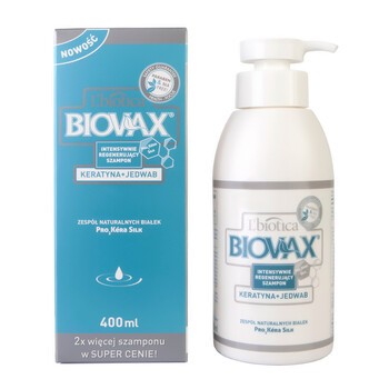 l biotica biovax intensywnie regenerujący szampon 400ml keratyna jedwab