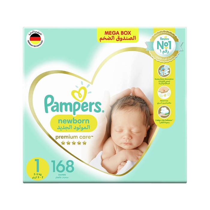 mega box pampers size 1