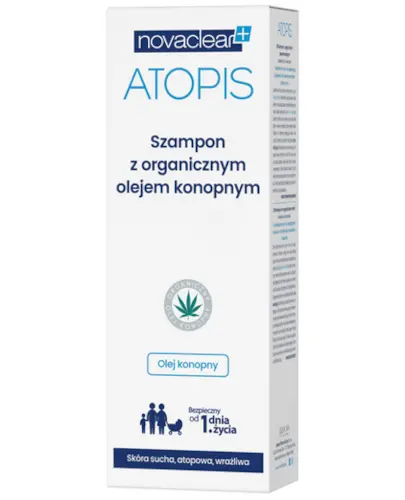 novaclear atopis szampon z organicznym olejem konopnym