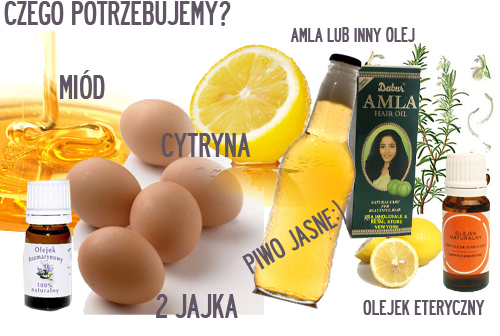 odżywka do włosów jajko cytryna oliwa