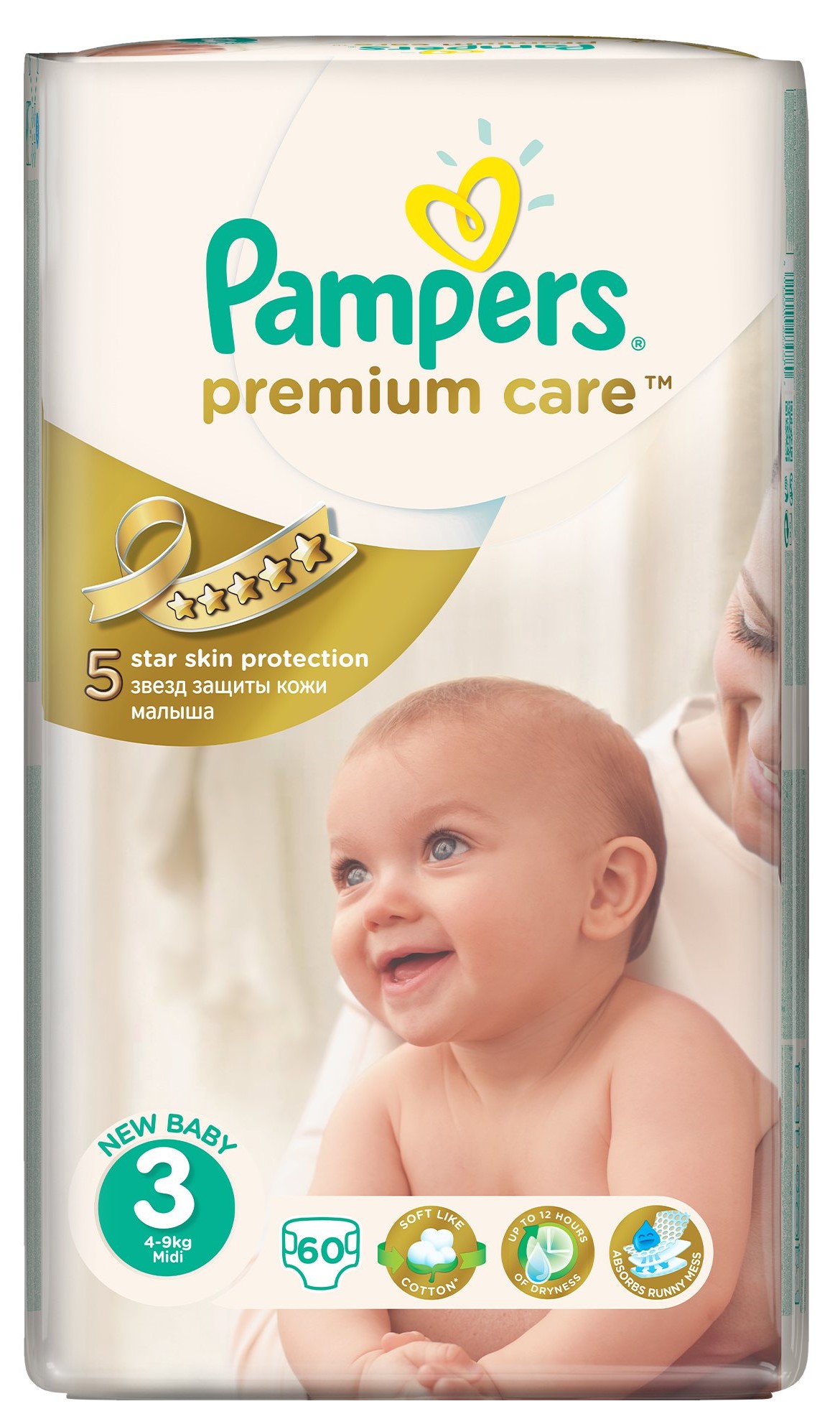 pampers premium care 3 midi 4-9kg 60 in