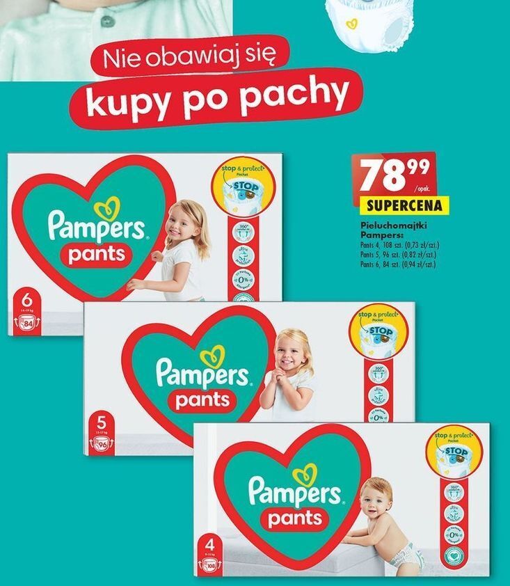 pieluchomajtki pampers biedronka