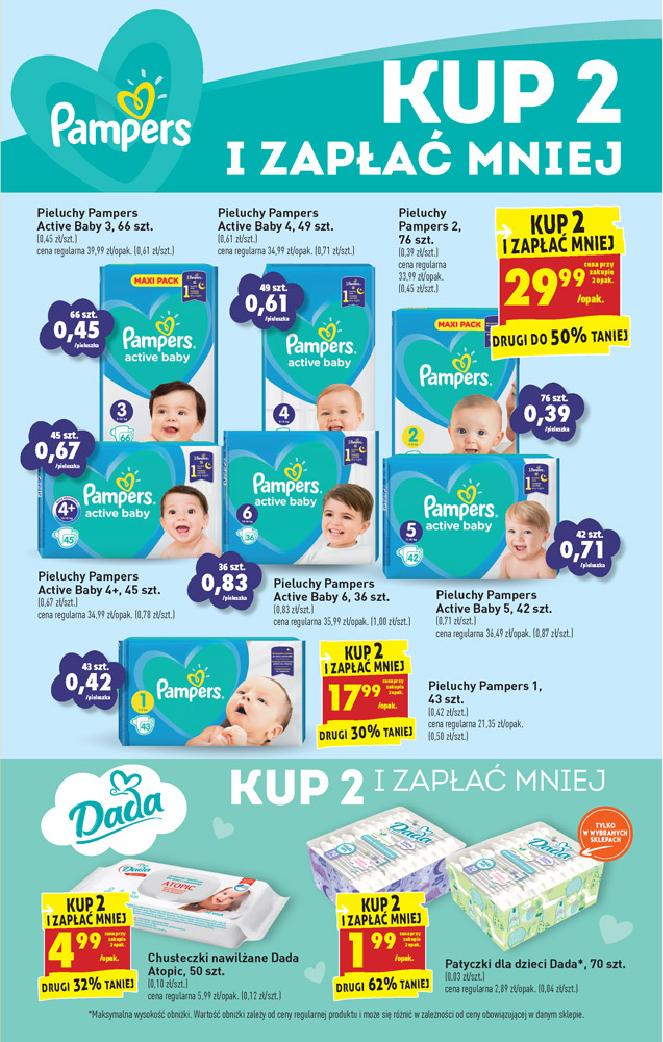 promocja pieluchy pampers 4