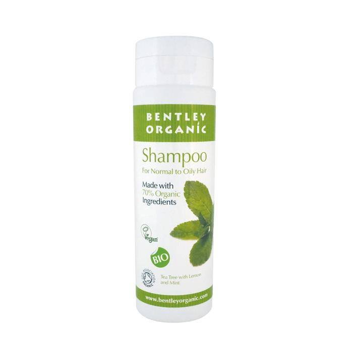 szampon z olejkiem herbacianym i miętą bentley organic